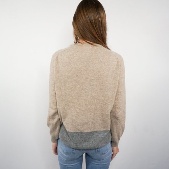 CHINTI & PARKER Oatmeal & Gray Cashmere Sweater - Picture 4 of 7